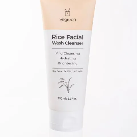 Vegreen Limpiador facial con extracto de arroz - 150 ml